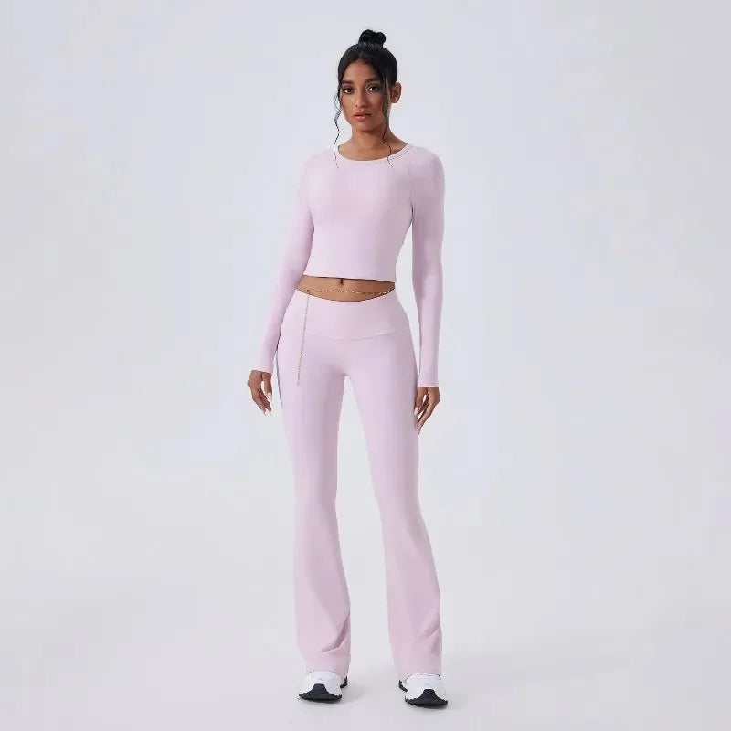 Women's Versatile Yoga Suit Set Tight Fitting and Beautiful Back High-end Sports Suit Outdoor Running and Leisure Fitness Suit