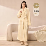 2026 Autumn Winter New Thick Coral Fleece Couple Bathrobe, Long Flannel Robe for Men Women Warm Home Pajamas Loungewear