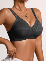 Wireless Breathable Bra Elegant Bow Polka Dot Full Coverage Women Bralette All Season