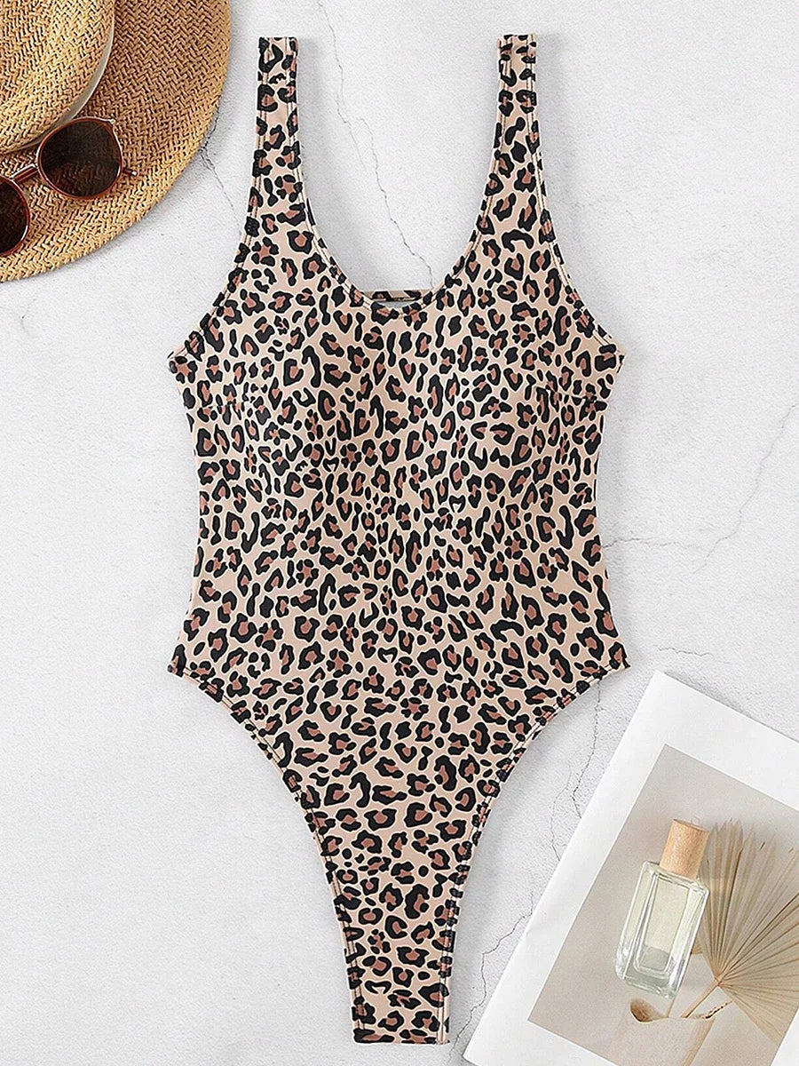 Splicing Backless Micro Thong Female Swimwear One Piece Swimsuit Women Monokini High Cut Leg Bather Bathing Suit Swim Beach Wear