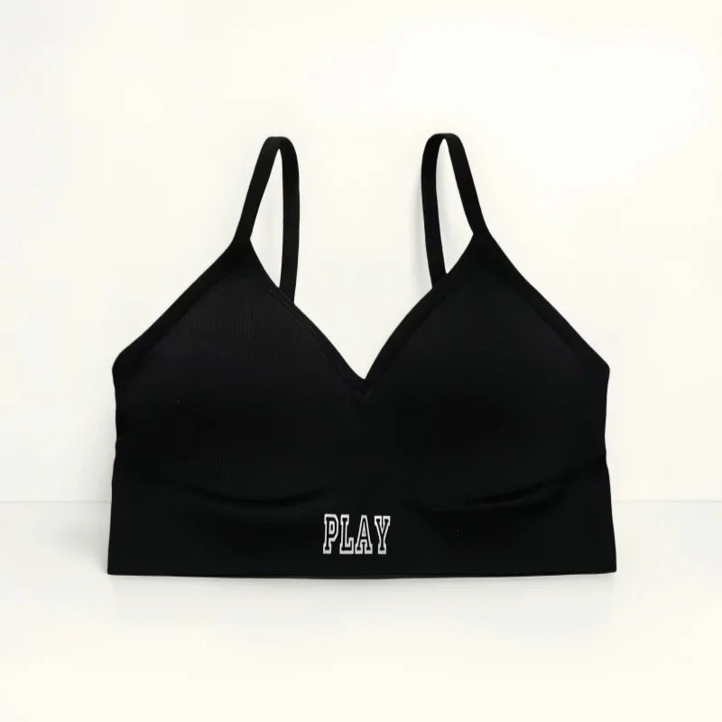 Seamless Tube Top Women Fitness Bra Ribbed Top Seamless Crop Top Female Sexy Lingerie Comfort Underwear Removable Pads