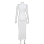 Party Long Dresses Women Sexy Hollow Out Backless Package Hip Prom Club Dress Fashion Hot Girl Vestidos Trendy Streetwear New