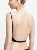 French triangle cup underwear female sense U-shaped invisible bra with large backless neck bra for small breasts