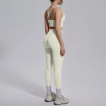 Women's Yoga Set Sports Fitness Running Beautiful Back Slim Fit Bra Hip-lifting High Waist Pants Workout Training Gym Suits