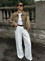 Foridol Casual Brown Jacket Women Autumn Winter Loose Short Buttons Coat Suede New Fashion Jacket Femme Veste