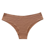 3Pcs/Set Women's Smooth Ice Silk Briefs Low-Rise Ice Silk Brazilian Panties No-Show Breathable Underwear Seamless Bikin