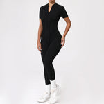 With Zipper Hollow Back Yoga Jumpsuit Sportswear Women Gym Clothes Running Fitness Yoga Backless Bodysuit