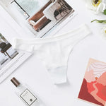 3Pcs/Set Women Panties Ultra-thin Thongs Female Underpants Seamless Underwear Sports Soft Solid Color Low Rise G-string