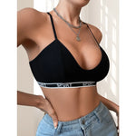 1pcs New Style Letter Decor Women's Bras Wire-Free Padless Women Underwear Breathable Sexy Lingerie Yoga Sport Women's Bras