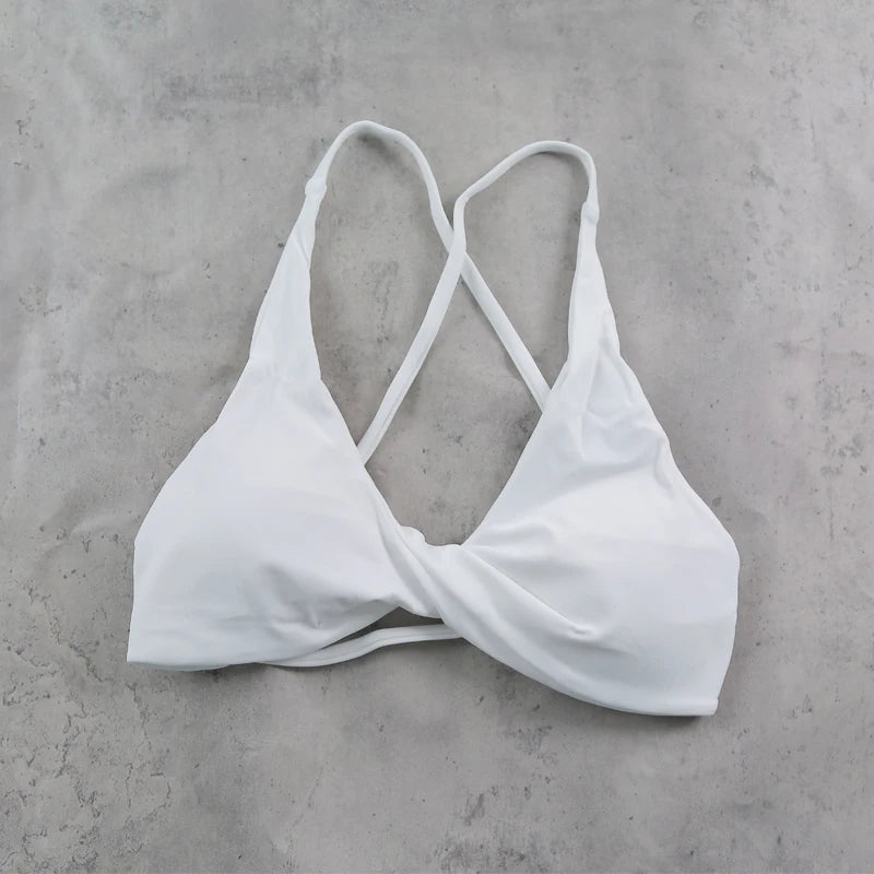DIAS FIT JOY Women'sWorkout Sports Bras Beauty back Cross Padded Low Impact Fitness Bra Yoga Top Cycling Fitness