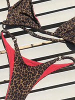 High Cut Micro Bikini Women Brown Leopard Bandage Push Up Bra Swimsuit Sexy Bathing Suit Padded Thong Swimwear Biquini 2026
