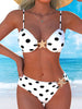 Sexy White Polka Dot Print Bikini Set 2026 Women Metal Starfish Push Up High Waist Swimsuit Beach Holiday Bathing Suit Swimwear