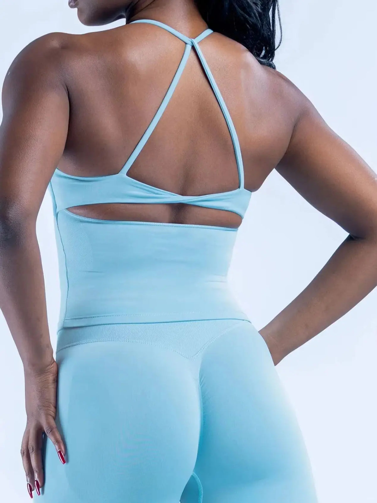 Women's Cross Back Yoga Tank Top | Racerback Sports Vest for Gym Running Fitness Workout