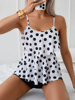 Sexy High Waist Shorts Ruffle Women Swimsuit Two Piece Swimwear Female Tankini Set Polka Dot Bathing Suits Brazilian Biquini