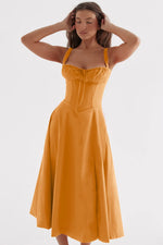 Sexy Low Cut Spaghetti Strap Maxi Dresses For Women Color Flower Printed Chest Wrap Bowknot Leace-up Long Dress Elegant Vestidos