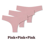 3PCS Seamless Ultra-thin Brazilian panties Maillard Panties Women Ice Silk Underwear Sexy Panty Low Waist G-string Female Solid