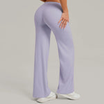 Women's Pilates Straight Yoga Pants Leggings Versatile Loose Wide-Leg Running Sports Fitness Hip-Lifting High Waist Trousers