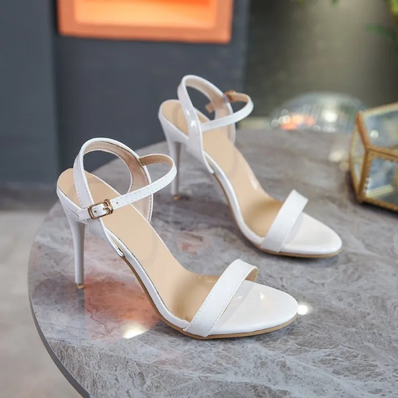 LargeWomen's Sandals 2026 Summer High Heels Fashion Open Toe Sandals Buckle Party ShoesHeels Wedding Shoes