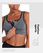 CZGUKES-2XL Popular Sports Top Yoga Bra Women's Shockproof Sports Shirt Sports Bra Front Zipper Women's Push Up Bra Sportswear