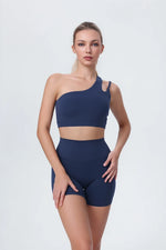 DIA FIT JOY Yoga Sports Bra Single Shoulder Irregular Strap Naked feel Sensation Beautiful Back Design Comfortable Breathable