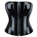 New European and American leather breasted glossy leather court corset waist corset