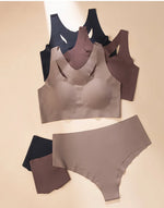 Women's Underwear Sexy Seamless Bra and Panty Set Wire Free Brassieres Female Womens Lingerie Underwear & Sleepwears
