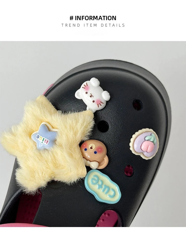 Clogs Thick-soled Slippers Women's Summer 2026 New Style Anti-slip Height-increasing Sandals and Slippers for Outdoor Wear