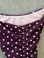 Sexy Pink Polka Dot Print Patchwork Micro Bikini 2026 Women Halter Push Up Bra Triangle Swimsuit Summer Bathing Suit Swimwear