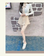 WOMENGAGA Korea Style Sexy Slim High Waist Strap A-line Half Length Skirt Fashion Women Skorts JK Sweet 2023 NewOW3W
