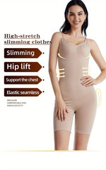 Women's Ultra-Soft Compression Bodysuit - Tummy Control Shaping Garment with Chest Uplift, Butt Lifter & Waist Slimmer