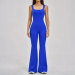 Slimming Yoga Jumpsuits Women Hollow Out Ruffles Backless Sportswear Fitness Back Hip-Lifting Leggings One-Piece Gym Bodysuits