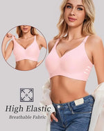 Women's Jelly Seamless Wire-Free Bra Full Cup Thin Mold Soft Support Underwear Plus Size Comfortable High Elasticity Bra