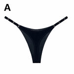 Sexy Thong for Women Underwear Briefs Seamless Panties Flower Low Rise Luxury Metal Buckle G String Bikini Girls T Pants Panty