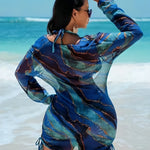 2026 Large Plus Size Bikini High Waist Swimsuit Women With Tops 3 Pieces Swimwear Female Bathers Bathing Swimming Swim Suit4XL