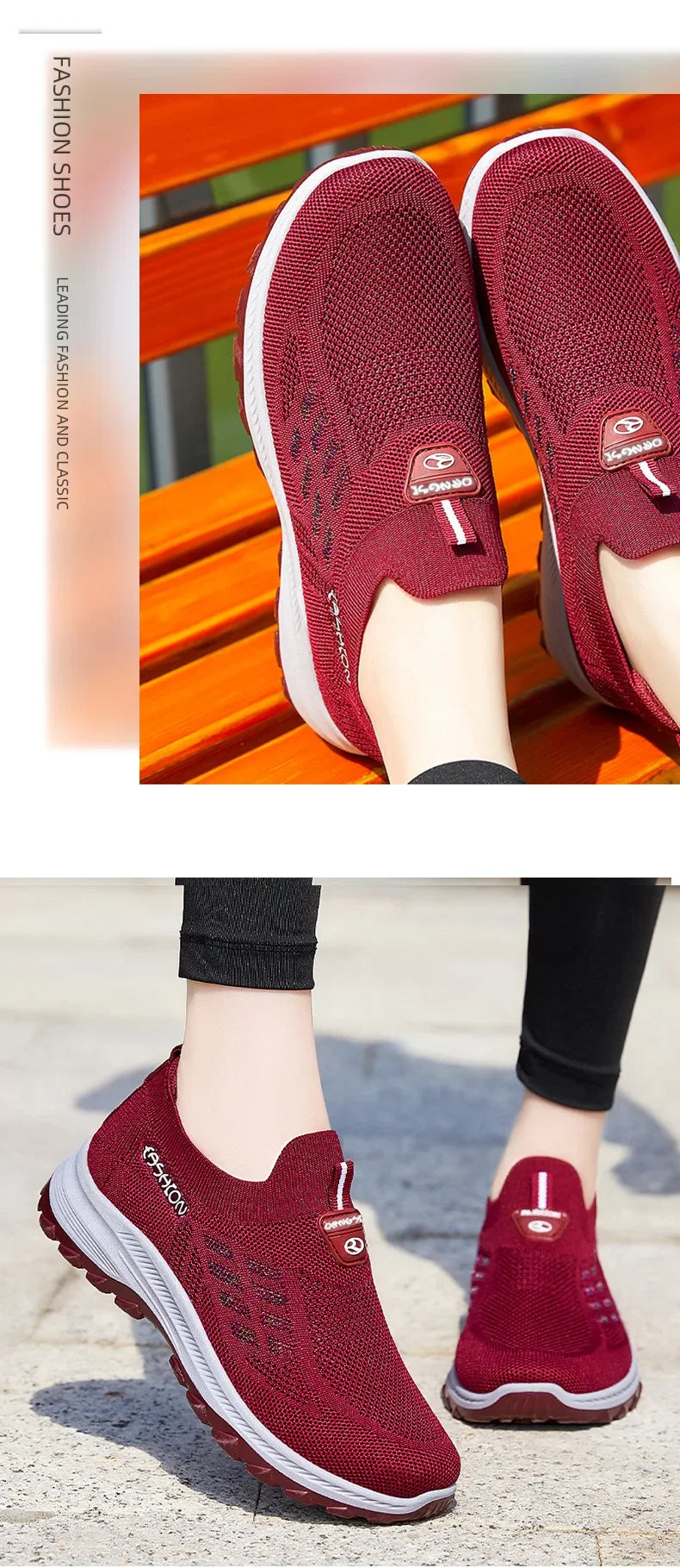 Women Vulcanized ShoesHigh Quality Breathable Mesh Women Sneakers Soft Slip On Flats Shoes Women Loafers Walking Flat