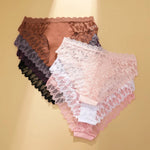 3Pcs/set Lace Sexy Panties Women XS-XL Low-Rise Briefs Sexy Ladies Underwear Trendy Floral Underpants Female Panty Lingerie New
