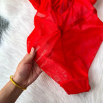 MOYISU Sexy Instagram Viral Bodysuit Women Pure & Sexy Sheer Mesh Halter Push Up Pads Summer Lingerie Euro Style Hot Sale SG