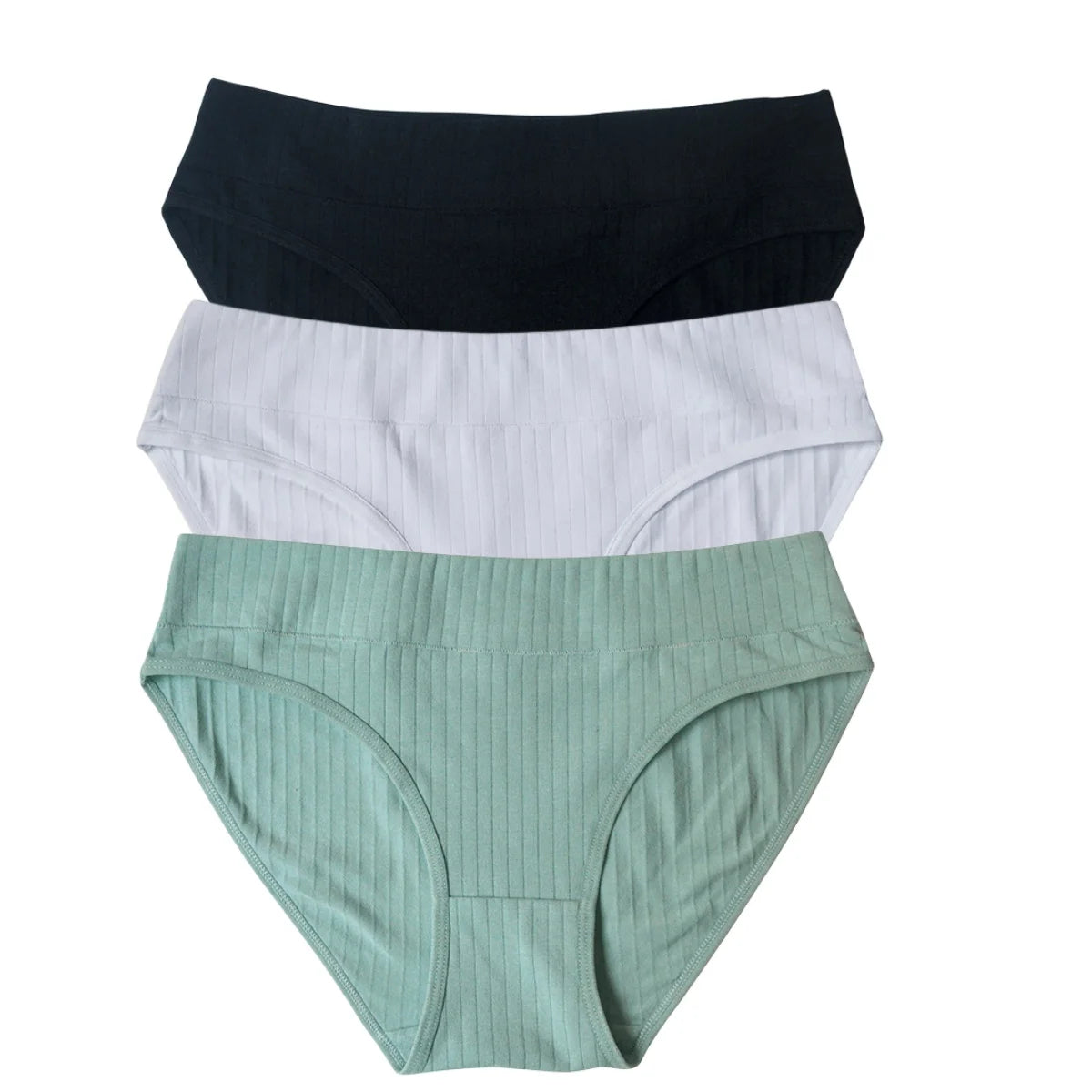 3Pcs/Set Cotton Panties Women Low Waist Briefs Solid Color Underwear Comfort Breathable Panty Sexy Lingerie M-XL Intimates