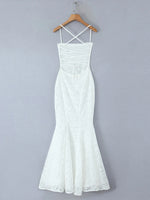 Backless Lace Up Trumpet White Party Dress Vestidos Para Mujer Sexy New in Long Dresses 2025 Spring Summer Elegant Sundress
