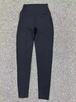 Women's Seamless Yoga Leggings Pants Sports Fitness Peach Hip-lifting Workwear Pocket Tight Trousers Workout Gym Leggings