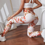 47 Color Marbling Tie-Dye Seamless Yoga Pants Sports Leggings Women Running Fitness High Waist Gym Leggings Women Workout Tights
