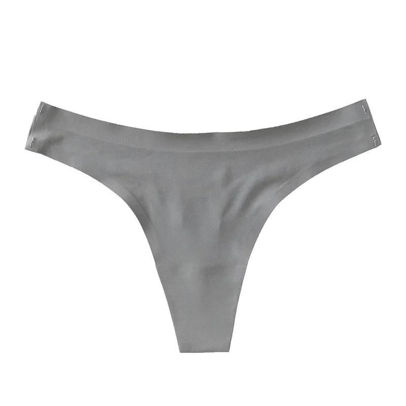 3Pcs/Set Women Panties Ultra-thin Thongs Female Underpants Seamless Underwear Sports Soft Solid Color Low Rise G-string
