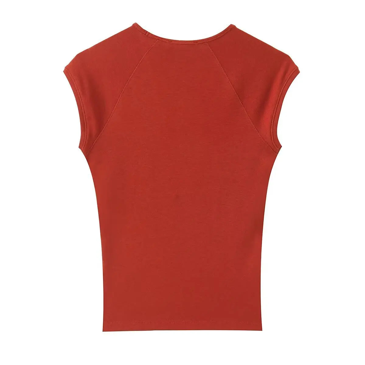 Women's Casual Slim Fit Sleeveless V-Neck T-Shirt ZXZ0