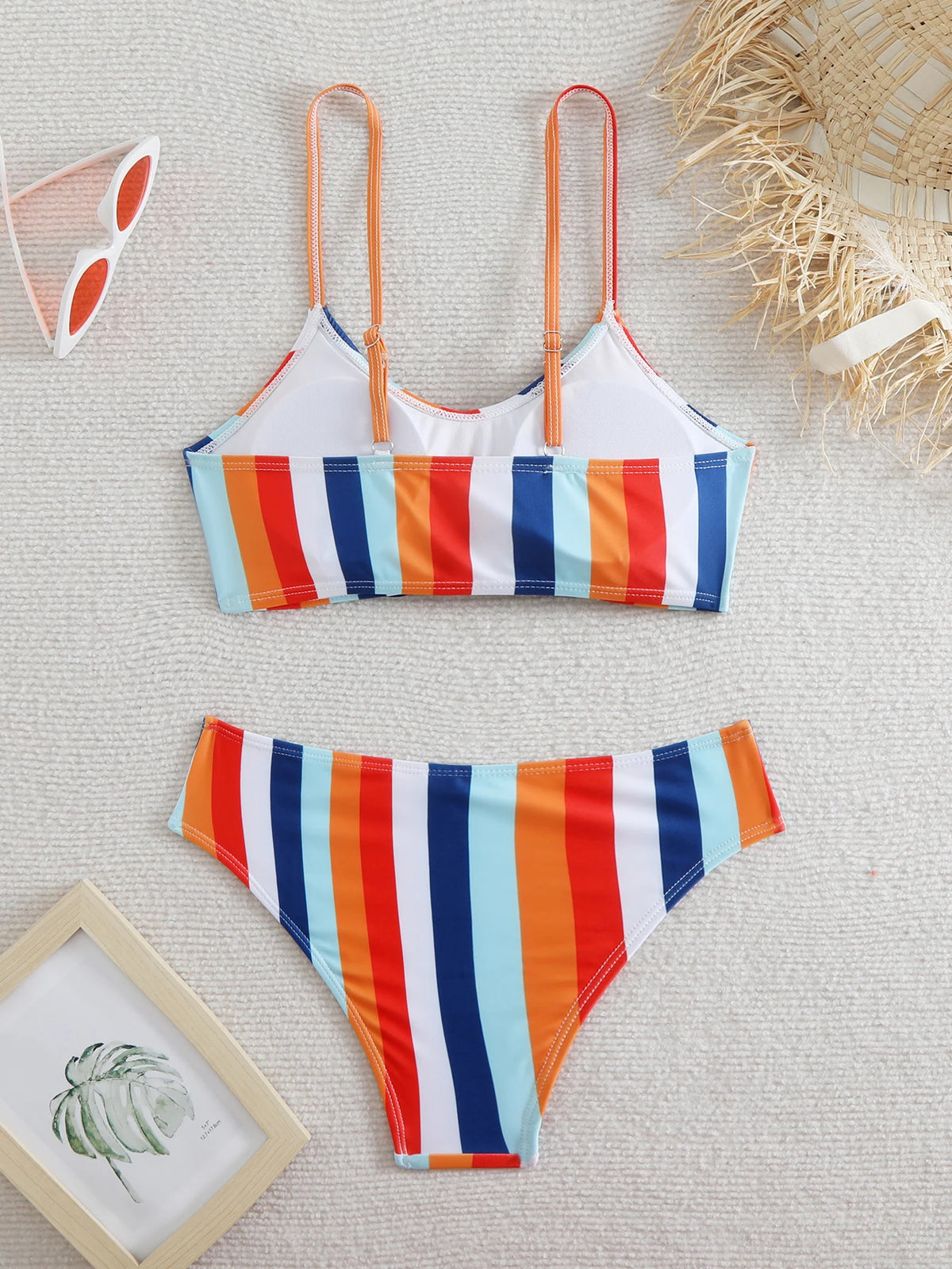 High Waist Bikini 2026 Women Strappy Swimsuit Sexy Striped Swimwear Female Bathers Bathing Swimming Swim Suit Summer Beachwear