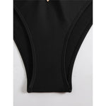 2026 Halter Cut Out High Waist Bikini Female Swimsuit Women Swimwear Two-pieces Bikini set Padded Bather Bathing Suit Swim V6256