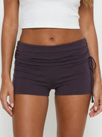 Women Workout Shorts High Waist Foldover Drawstring Bodycon Shorts for Gym Fitness Running Sporty Daily Casual Short Pants