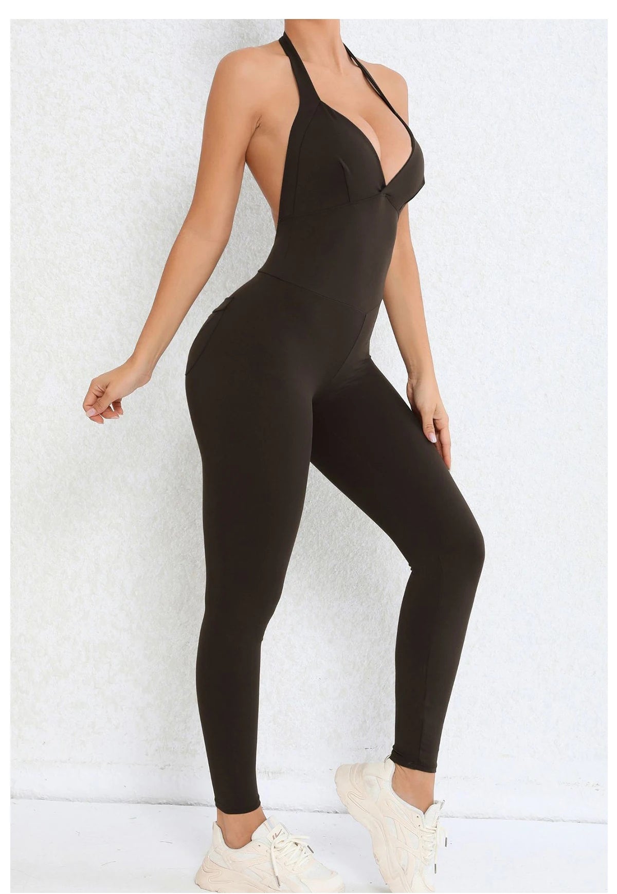 Backless Gym Jumpsuit Sport Overalls Women Nylon Yoga Workout Clothes for Women Fitness Clothing Gym Sets Womens Outfits