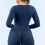 NCLAGEN Sports Tops Gym Women Long Sleeve V-neck Naked Feel Yoga Shirt With Built-in Bra Fitness Workout Clothes Pilates Blouse