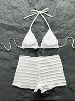 Vintage Two Piece Bikini Set 2026 Women White Black Starfish Ornament Push Up High Waist Swimsuit Holiday Bathing Suit Swimwear