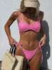 Bandeau Sexy Bikini Pink Striped Women Swimsuits Female Swimwear Bathing Suit Summer Brazilian Swimming Suits Beachwear Biquini